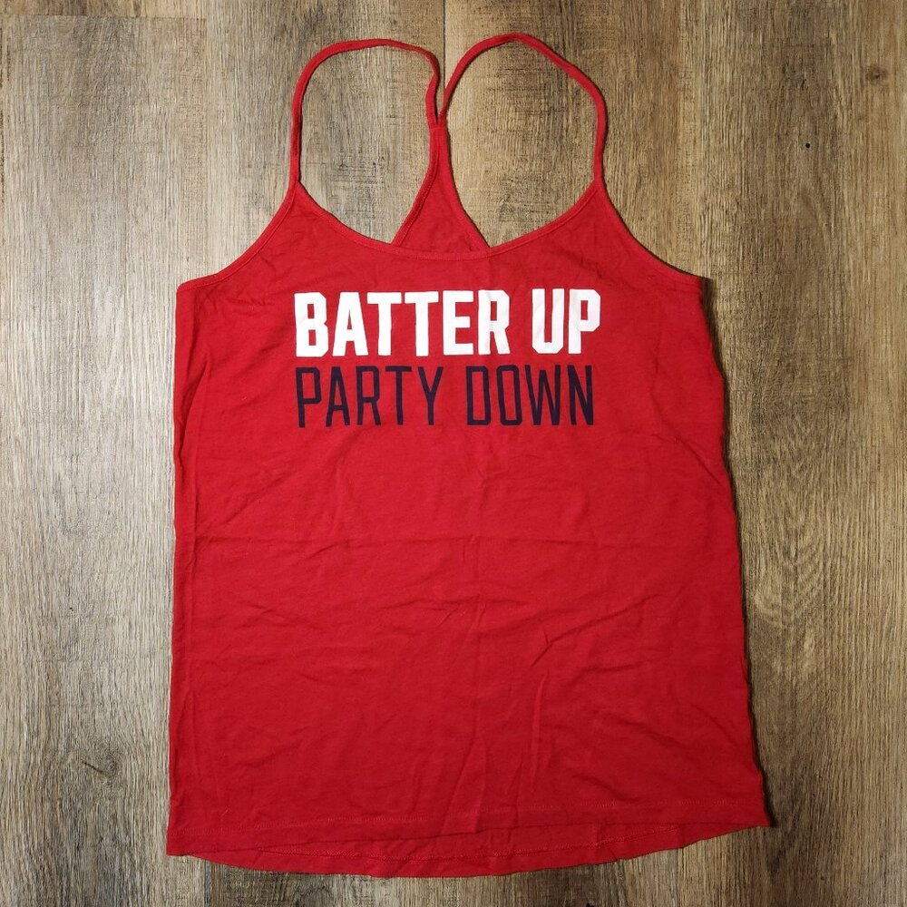 ❤️NWOT!✨Victoria's Secret PINK "Batter Up Party Down" MLB Tank Top Red Sox-S